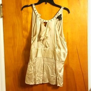 White House Black Market sz 12 gold tank top